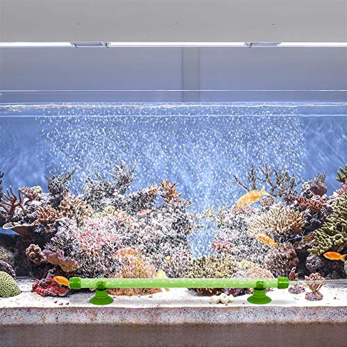Quickun Aquarium Air Stone Bubble Wall Tube Oxygen Diffuser Bar Decor Accessory for Fish Tank 7 Inch Length,2PCS - color: Green, size: 7 inch
