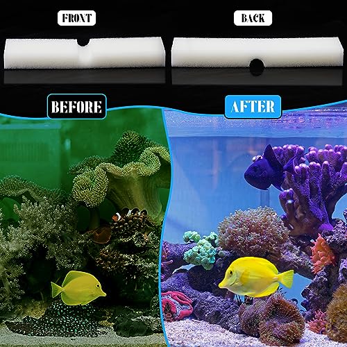 Ziliny 30 Packs Aquarium Foam Filter Media Filter Pads Compatible with Fluval Fx4 Fx5 Fx6 Cartridge Filters 30ppi Replacement White Pads - size: Fx4 Fx5 Fx6