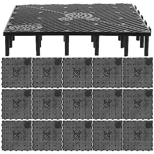 Baluue 20pcs Fish Tank Bottom, PVC Plate Splicing Aquarium Divider Bottom Grid Sand Gravel Board Splicing Combination Clapboard Bottom Grid