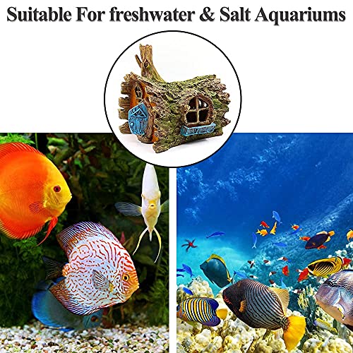 fazhongfa Fish Tank Decorations Betta House Hide Cave Aquarium Ornament Small and Medium Fish Accessories Fish Resin Toys Hideouts Aquarium Backgrounds - size: House