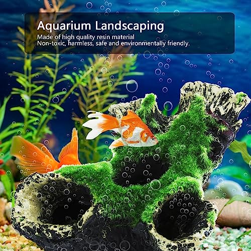 TOPINCN Fish Hide Cave Ornament Decoration Box Skin Cave Fish Shrimp Avoidance Cave Simulated Dead Wood Cave Avoidance House for Shrimp Shrimp Pumpkins Artificial