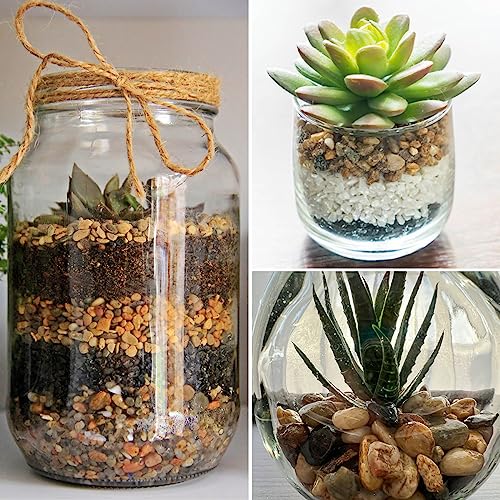 40LB Decorative River Rocks Gravel - 2/5" Mixed Color Gravel for Vase Filling, Flower Pot Paving. Gravel for Garden Decoration,Landscaping,Aquarium Aquascape Gravel, Fish Tanks Gravel(8-12MM) - size: 40LB, style: 8-12MM