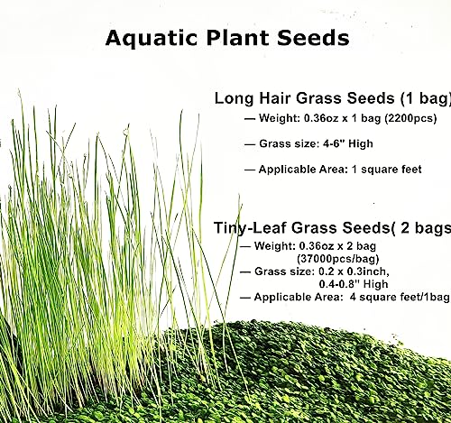 3 Bags Aquarium Plant S.e.e.d set, not aritifical plastic, Fresh Water Grass for Fish Tank zmml4