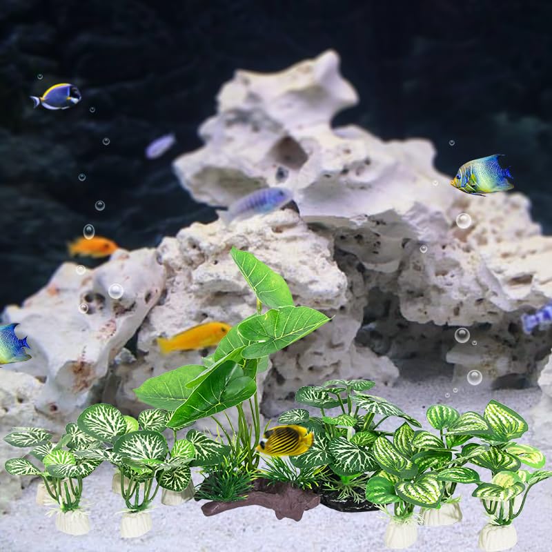 Betta Fish Tank Decor 12 Pack Silk Aquarium Plants for Aquarium Decoration and Pet Hiding