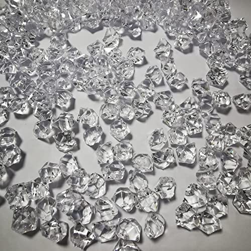 Fake Crushed Ice Cubes, Vase Fillers, 150 pcs 16*22 mm Fake crushed Ice Cubes Artificial Acrylic Crystal Rocks Diamonds for Vase Fillers, Party Favor, Wedding Decoration (0.86*0.62inch,Clear) - color: Transparent - 16 X 22 Mm - 150 Pieces