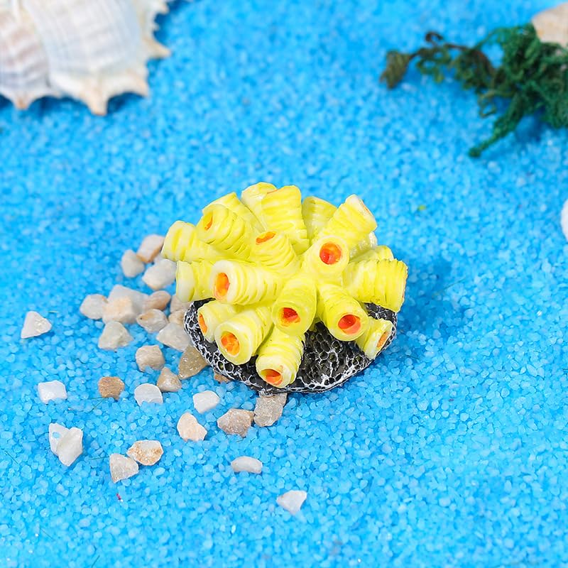 14 Pcs Mini Artificial Coral Plant for Aquarium Decorations, Fake Fish Tank Ornament Decor Multicolor Ocean Coral Reef Decoration Figurines for Betta Fish Tank Aquarium Landscape