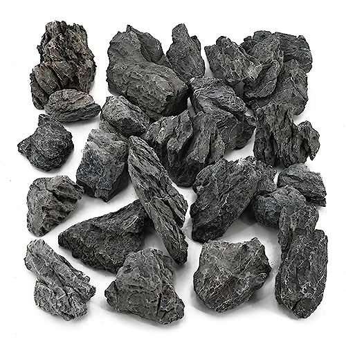 Seiryu Rock Aquarium Stones 11lb Natural Dragon Stone for Aquascaping Fish Tank Aquarium Landscaping Model Tank Decoration Miniature Fairy Garden(3-8 Inches) - size: 11LB(3-8 inches)
