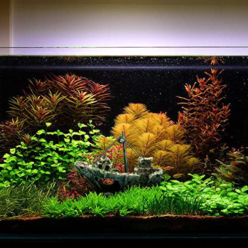 Raeasily Fish Tank Decoration Aquarium Accessories,Shipwreck Decor,Resin Material Sunken Ship Decorations for Fish Favors, Multi, 10 * 10