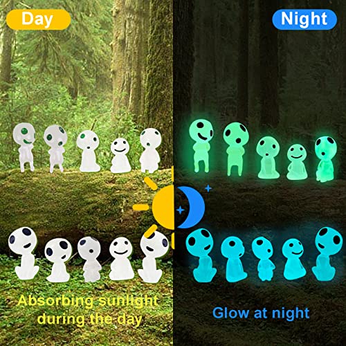 CCINEE 20Pcs Glow in Dark Tree Elves Fairy Luminous Ghost Micro Landscape Accessories Miniature Tree Elves Decoration for Garden Landscape Aquarium Dollhouse Potted Plants Decoration - style: Regular