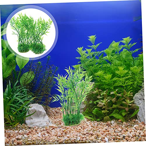 UPKOCH 2Pcs Compact Decorative Aquarium Plant Realistic Fake Plant for Desktop Aquarium Decor for Fish Tank Landscaping Durable Design Creates Unique Artistic