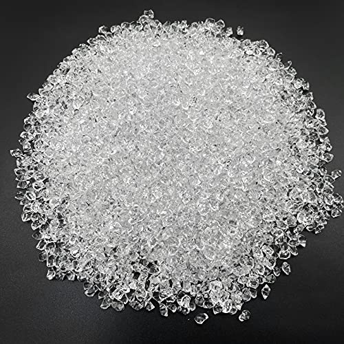 Fake Ice Rocks, 5000 pcs 5 * 7 mm Acrylic Ice Cubes Plastic Crystals Fake Crushed Ice Rocks Acrylic Gems for Vase Fillers Party Decor - color: 5*7mm-5000pcs