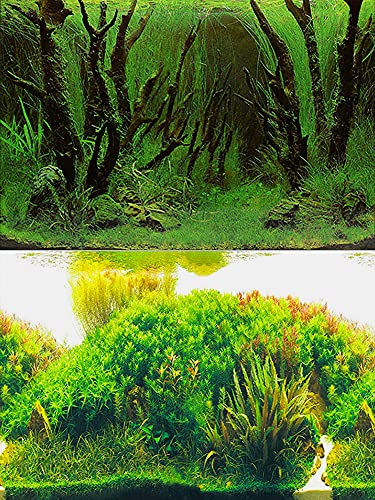 ELEBOX Fish Tank Stickers Wallpaper Seaweed Background Aquarium Background Decoration Water Plants Fish Tank Background 15.7"x 40" - color: Type E