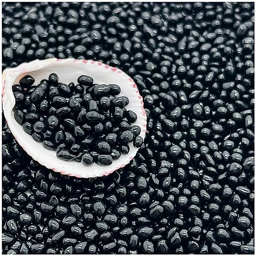 BXI 2.2 Lbs Small Aquarium Substrate Gravel Sand, Polished Smooth Fish Tank Gravel, Colorfast Uncoated Vibrant Blue Sea Glass, Decorative Stones for Vase Fillers, Fairy Garden, Potted Plants - color: Black Glass Sand, size: 2.2 lbs, 0.04''-0.12''(Mini)