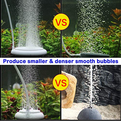Nano Aquarium Air Stone Kit Fish Tank Bubbler High Oxygen Diffuser Air Stone Disk for Hydroponics Aquarium Shrimp Betta Tank - size: 2inch with 78.7inch airline tube