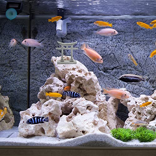 GANAZONO Japanese Torii Gate Aquarium Decor Miniature Torii Ornaments for Fish Tank Micro Landscape Prop 2.75In Table Decoration