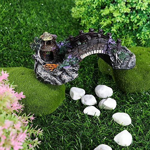 Artificial Bridge Rockery Resin Aquarium Ornaments Aquarium Accessories Retro Decoration