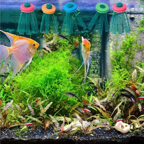 20pcs Spawning Mops for Fish Set Fish Breeding Spawning Mop Reusable Scrubber Floating Tool Kit for Aquatic Shrimp Turtles