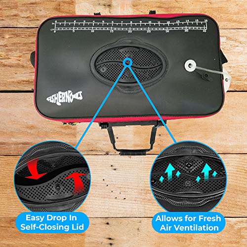 Fishernomics Collapsible Fishing Bucket with Air Pump - Live Bait Bucket with Aerator (6 Gallon/10 Gallon) - Leak Proof with Side Pocket & Shoulder Strap | Highly Durable & Sturdy - color: Stealth Black, size: Medium