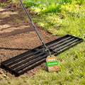 48X12 inch Lawn Leveling Rake,Leveling Rake 78" Long Handle, Yard Level Rake,Heavy Duty Leveling Rakes Suit for Garden,Golf Lawn and Farm,Effort Saving Tool for Soil Grass Golf Field - size: 48x12in