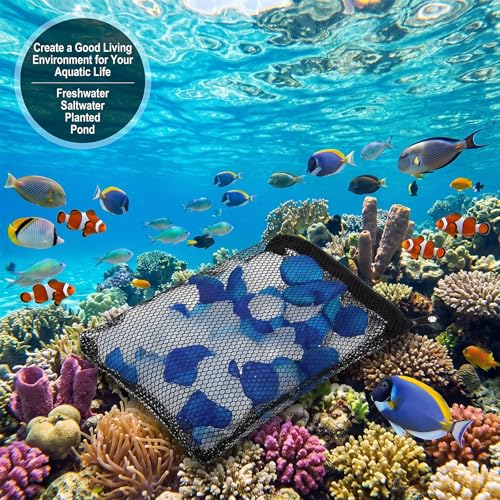CIATBYYJ 16 Pack Aquarium Filter Media Bags with Zipper, Fish Tank Media Mesh Filter Bag, Reusable Fine Mesh Bag for Activated Carbon, Bio Balls, Ceramic Rings - Net Hole 1-2mm, (7.8" x 5.9")