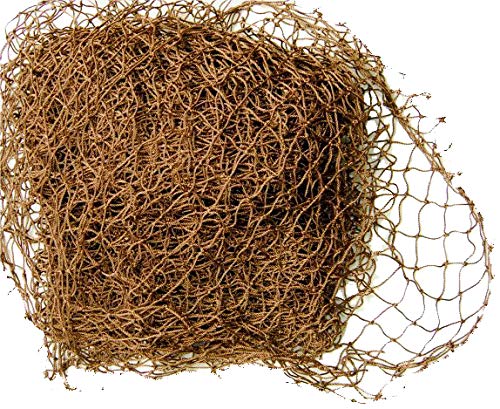 Knotted Netting - Camo Netting to Customize, Hunting Gear, Camouflage Netting Used by Outdoor Enthusiasts for Climbing, Hunting or Fishing - 4' X 5' with 1"x1" Holes, Brown - color: Brown