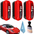 3PCS Upgrade 2.0 Clear View Glass Cleaner, Oil Film Cleaning Brush for Automotive Windows, Clear Sight Car Windshield Cleaner Tool, Universal Cleaning Wipe Board(Red) - color: Red
