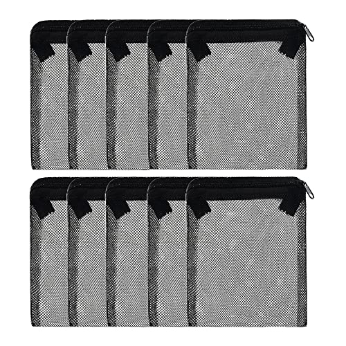ALEGI 10 pcs Aquarium Filter Media Bags with Zipper, Mesh Reusable Bags for Aquarium Filter Media (6" x 5") - size: 6" x 5"