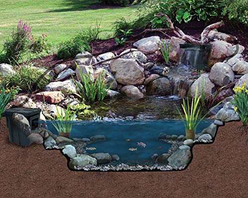 Atlantic Water Gardens BF1600 Pond Filter & Waterfall Spillway, 16-inch, Black - size: 16-inch