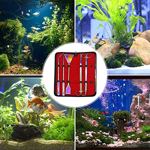 Aquarium Plant Tools, Aquatic Plant Stainless Steel Tweezers Scissor Spatula Planted Aquarium Tools Set & Aquarium Starter Kit