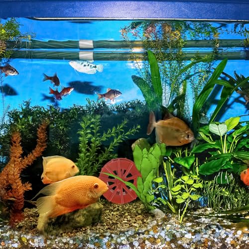 uxcell 2 Pcs Fountain Water Wheel, 1.4 Inch Desktop Fortune Statue Aquarium Wheels Decor Water Fountains Wheel Red