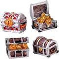 Pirate-Themed Mini Treasure Chest Aquarium Decor - Pearlescent Fish Tank Accessories for Small Aquariums, Goldfish Tank Decorations, Pool Tank Makeup, Fun Air Decor, 3Pcs Random Creative Aquascaping