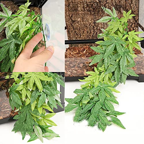 50cm/20in Aquarium Decorations Plants Artificial Fake Plastic Water Grass Plants for Fish Tank Aquarium Decor Artificial Hanging Plants - color: Green Leaves, size: 20INCH