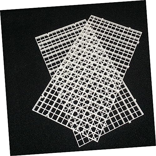Mikikit 6pcs Fish Tank Isolation Panels White Aquarium Divider Lattice Plates for Breeding Separation Easy to Install Suitable for Bottom Filtration and Compartmentalization