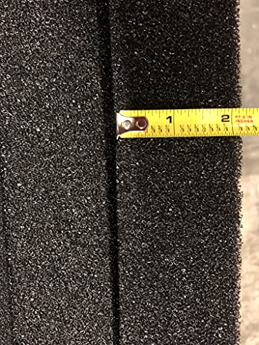 ViaAqua Aquarium Bio Sponge Filter Media Pad Open Cell Foam Cut-to-fit Matten Filter Fish Tank Sump Divider 23.6" x 17" x 2" - size: 23.6" x 17" x 2" (Black, 40PPI, 1pc)