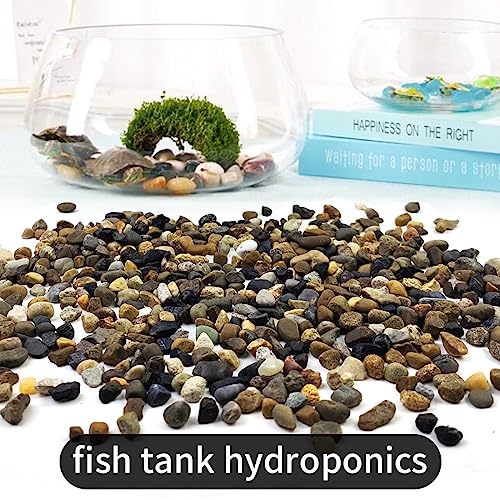 40LB Decorative River Rocks Gravel - 2/5" Mixed Color Gravel for Vase Filling, Flower Pot Paving. Gravel for Garden Decoration,Landscaping,Aquarium Aquascape Gravel, Fish Tanks Gravel(8-12MM) - size: 40LB, style: 8-12MM