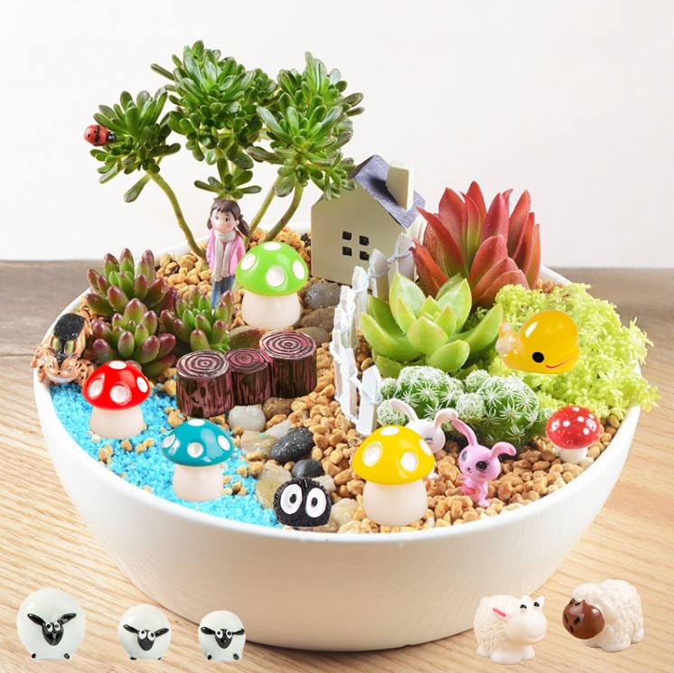 Mini Ocean Resin Animals, Aquarium Ornaments Decorations, Tiny Miniature Sea Animals Marine Miniature Animals for DIY Fish Tank/Easter Eggs/Christmas Decorations （46PCS