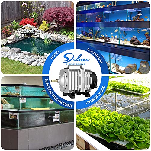 Simple Deluxe Air Pump with Adjustable Air Flow Outlets for Aquarium, Fish Tank and Hydroponic Systems - size: 1030 GPH*1
