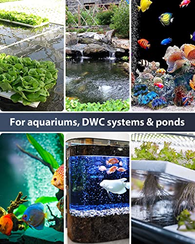 Pawfly Aquarium Air Stone Bar Bubbler 12 Inch, Fish Tank Bubbler Stone with 4 Suction Cups Square Oxygen Diffuser for Air Pump Fish Tank Pond and DWC Reservoir, 4 Pack