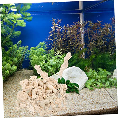Ipetboom Crushed Coral Filter for Freshwater Aquarium pH Buffer Media, 1.1lb Natural Coral Gravel with Reusable Mesh Bag for Fish Tank Cichlid Substrate, Calcium Mineral for Snails