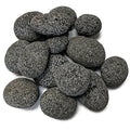 Midwest Hearth Natural Tumbled Lava Stones for Gas Fire Pit and Fireplace | Large (2"–3") | Smooth Round Volcanic Rock | 10 Lbs - size: Large (2" - 3")