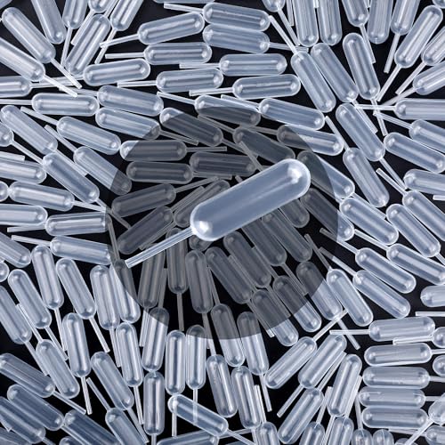 Augshy Cupcake Pipette, 450pcs 4ml Plastic Pipettes Dropper Transfer Pipette Strawberry Disposable Pipettes Suitable for Chocolate, Cupcakes, Strawberries, Mini Cakes
