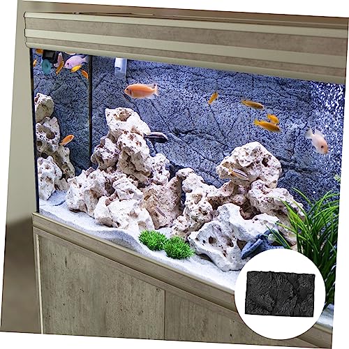 3D Rock Aquarium Background Board for Fish Tank Waterproof Decoration 45x28cm Easy to Install Suitable for Reptiles