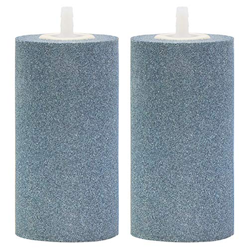 2Pcs 4 X 2-inch Large Air Stones Cylinder for Hydroponic Systems, Ponds, Aquarium, Fish Tank