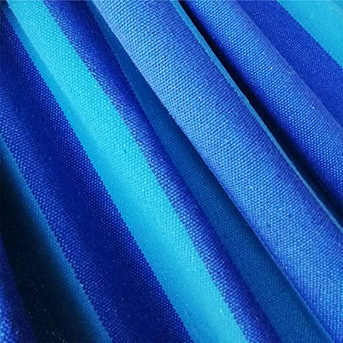 GOCAN Brazilian Single Hammock 1 Person Canvas 200X100cm Total Length 310cm Load 250kg Cotton Hammock for Garden Backyard Outdoor and Indoor - color: Peacock Blue