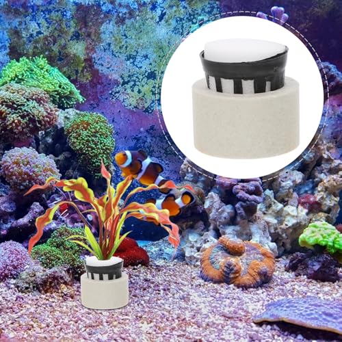 10 Sets Hydroponic Planting Basket with Sponges and Ring, Upgrade Aquarium Plant Weights Aquatic Water Plant Grass Containers Garden Slotted Mesh Net Cups Pots Fixed Rings for Hydroponics