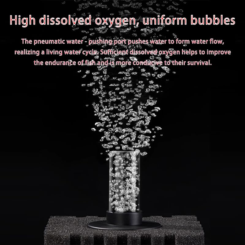 Aquarium Sponge Filter Fish Tank bio Biochemical Betta Shrimp Nano Filter with Airline Tubing (S up to 7Gal 2 Pcs)