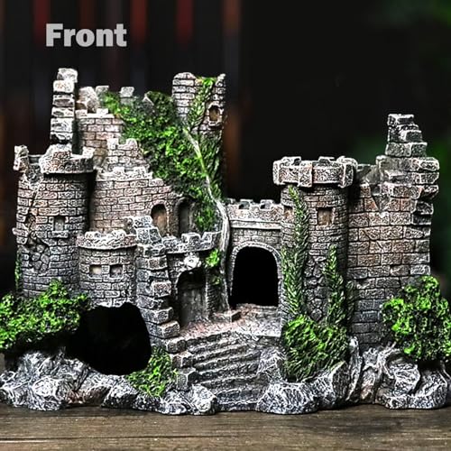 Ymiko Fish Tank Decorations, Aquarium Castle with Castle Design Castle Aquarium Decoration Aquarium Decorations for Freshwater and Saltwater Fish Tanks