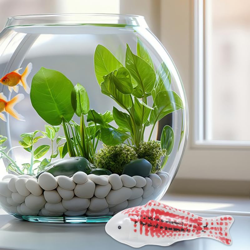 SUPVOX Floating Fish Aquarium Decor 2Pcs Realistic Goldfish Figurines for Fish Tank Pond Desktop Ornaments Indoor Outdoor Aquarium Floating Animal Figurine