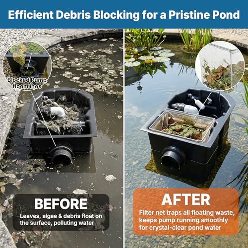 Pond Replacement Skimmer Debris Net - 15.75 X 12.75in Pond Skimmer Net for Outdoor Ponds Pool Debris Net Compatible with Aquascape Series 200 Pond Skimmer Filter, White