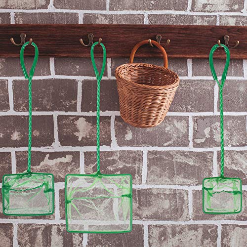 4 Pack Aquarium Fish Net Fine Quick Catch Mesh Nylon Fishing Catch Nets with Plastic Handle for Fish Tank Mesh Nets Scoop - Green - style: Classic